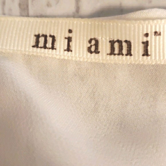 Miami Off White 3/4 Sleeves w Button Made in USA - Picture 5 of 7